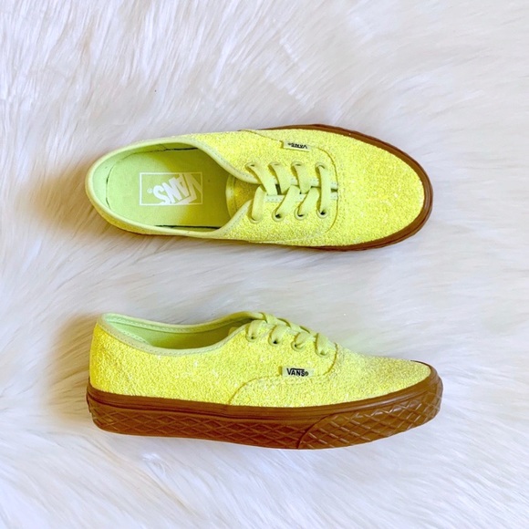yellow glitter vans